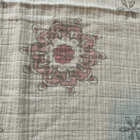 Aden & Anais Cotton Baby Blanket Swaddle Cozy GrayPink Nursery Paisley - Picture 3 of 5